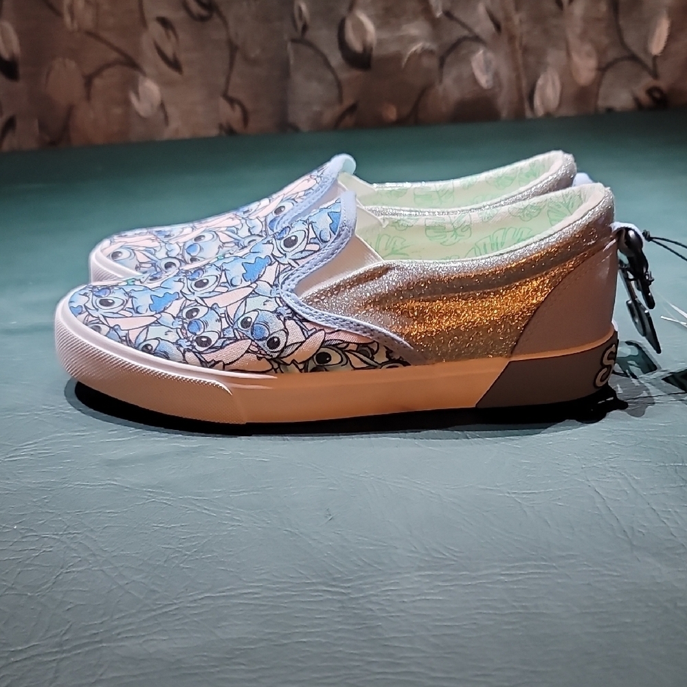 **Stitch Kids Slip-On Shoes - Blue and Silver** - Picture 3 of 5
